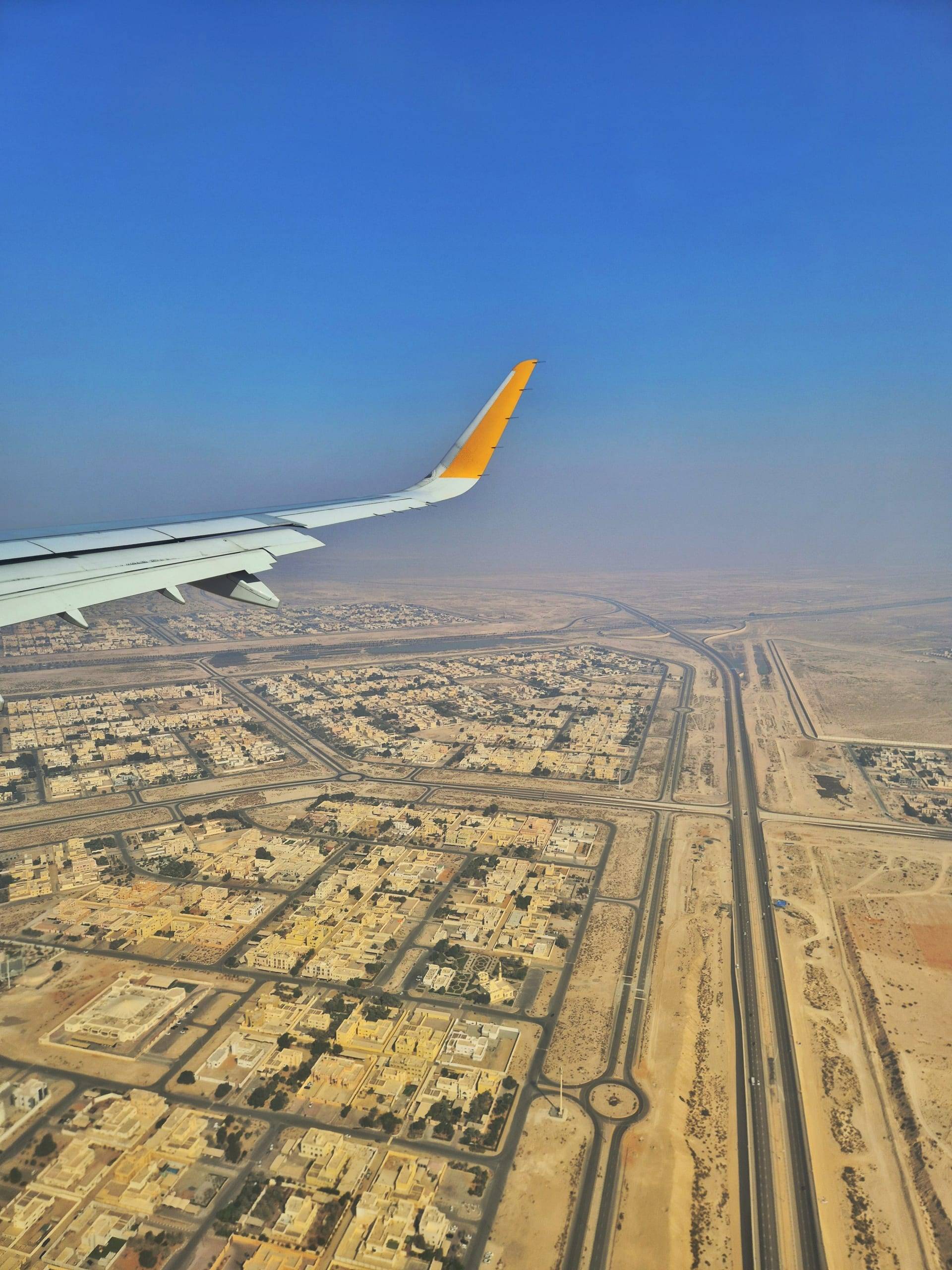 אבו דאבי ממעוף המטוס